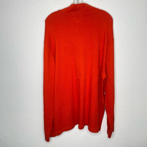 Polo by Ralph Lauren Mens Sweater Size XXL Orange 1/2 Zip Up Pullover Knit - Picture 2 of 16